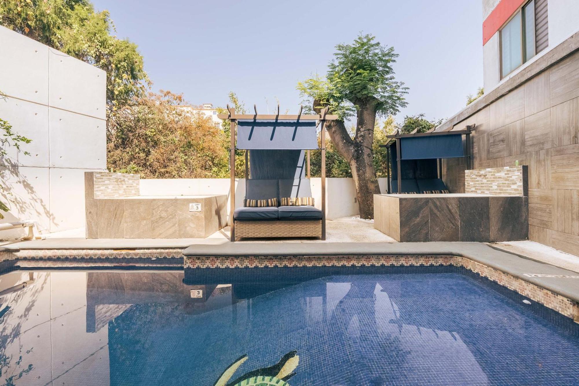 Loft Arte Y Diseno Alberca Climatizada, Amenidades Y Lujo, Terraza Privada Con Asador De Carbon, Cuernavaca Somos Los Unicos Que Te Ofrecemos Para Tu Uso Personal Y Exclusivo 2 Jacuzzis Con Agua Caliente Y Sistema De Hidromasaje Tipo Spa Kültér fotó